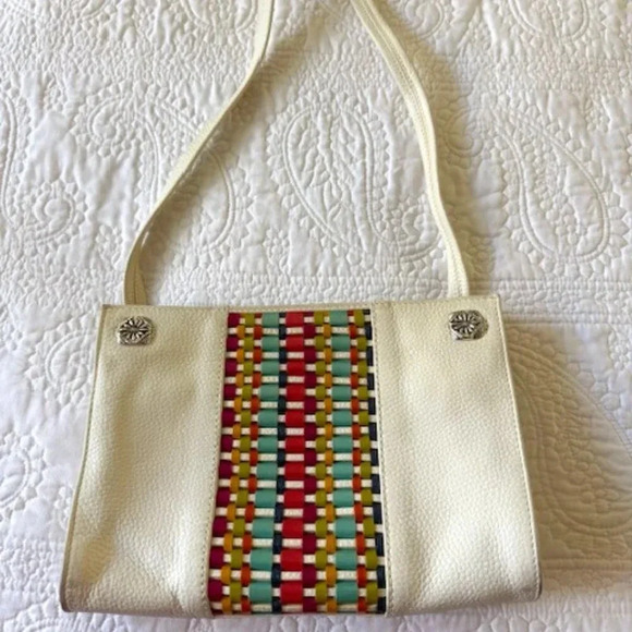 VINTAGE BRIGHTON WHITE PURSE - Picture 1 of 6